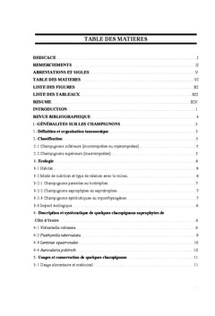 Caractéristiques chimiques et potentialités antioxydantes