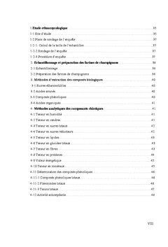 Caractéristiques chimiques et potentialités antioxydantes