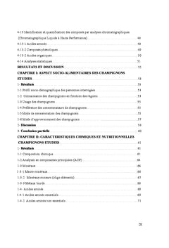 Caractéristiques chimiques et potentialités antioxydantes