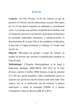 Analyse des groupes à risque des femmes en matière