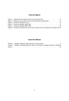Développement des modèles de transferts massiques et thermiques
