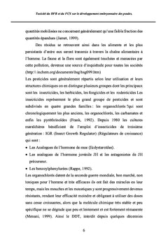 Toxicité du DFB et du FCX sur le développement embryonnaire des poules