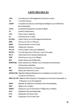 La société civile face à la démocratie et la gouvernance locale