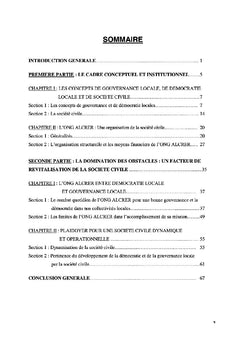 La société civile face à la démocratie et la gouvernance locale
