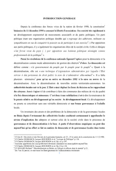 La société civile face à la démocratie et la gouvernance locale