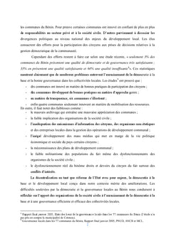 La société civile face à la démocratie et la gouvernance locale