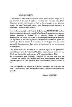 Analyse de la Vulnérabilité Socio-économique des Ménages de Ngozi