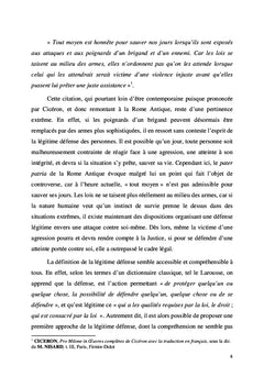 La légitime défense des personnes