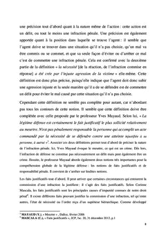 La légitime défense des personnes