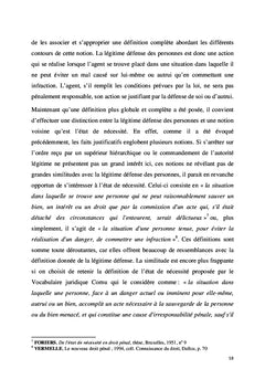 La légitime défense des personnes