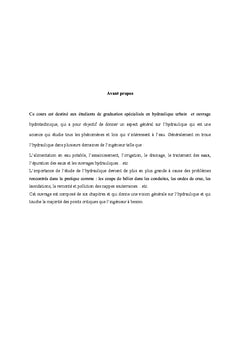 Hydraulique general cours et exercice