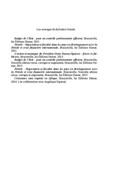 Management de l'émergence et de la diversification en Afrique