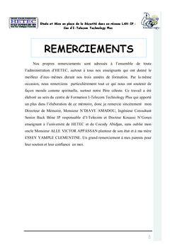 La mise en place de la securite dans un reseau LAN/IP