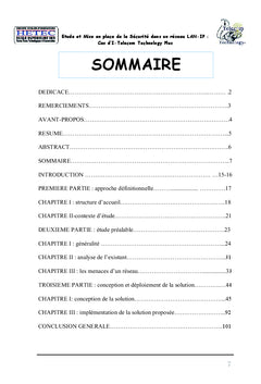 La mise en place de la securite dans un reseau LAN/IP