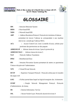 La mise en place de la securite dans un reseau LAN/IP