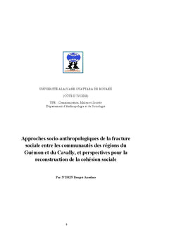 Conflits sociaux et fracture sociale à l'ouest de la Côte d'Ivoire