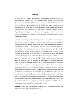 Conflits sociaux et fracture sociale à l'ouest de la Côte d'Ivoire