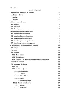 Évaluation des interactions fermentaires entre fourrages