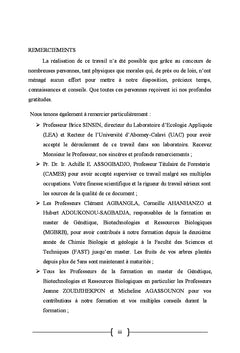 Connaissances et variabilite phenotypique de Picralima nitida au BENIN