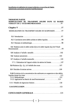 Quantification Et Modelisation Du Transport Solide Dans Un Cours D'eau