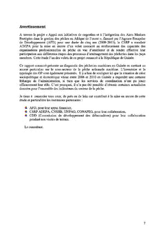 Analyse de contexte et Inventaire des OP de la Pêche