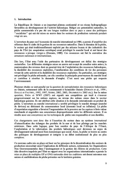 Analyse de contexte et Inventaire des OP de la Pêche