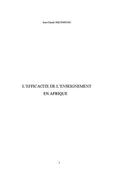 L'efficacité de l'enseignement en Afrique