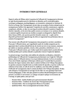 L'efficacité de l'enseignement en Afrique