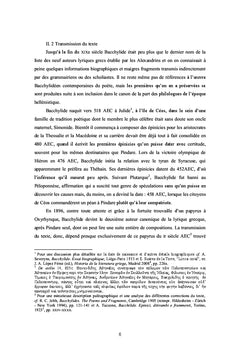 Les dithyrambes de Bacchylide
