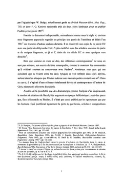 Les dithyrambes de Bacchylide