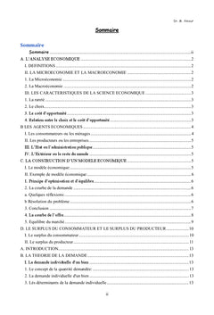 Cours Economie générale