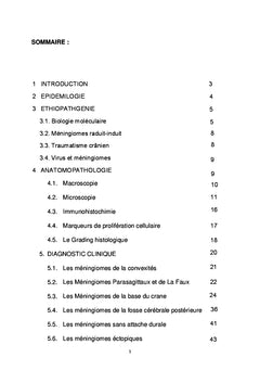 Les méningiomes intracrâniens