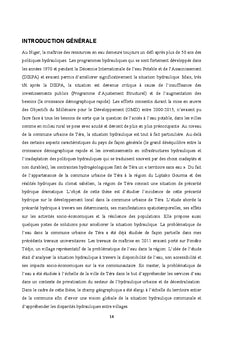 Précarité hydrique et développement local