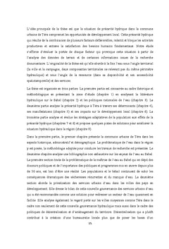 Précarité hydrique et développement local