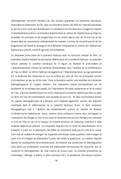 Précarité hydrique et développement local