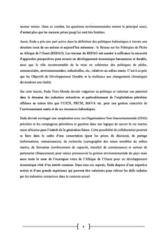 Gestion environnementale de l'exploitation du pétrole offshore
