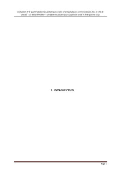 Evaluation qualitative des sirops antipaludiques retrouves A Douala