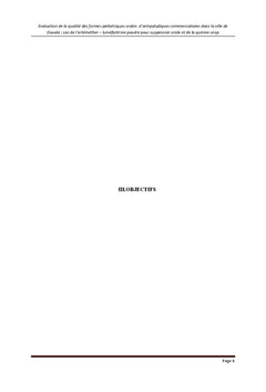 Evaluation qualitative des sirops antipaludiques retrouves A Douala
