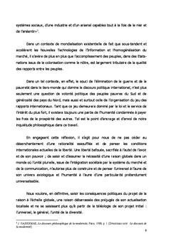 La réception du projet de paix de Kant chez Fichte, Habermas et Rawls