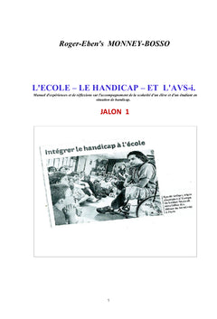 L'école, le handicap et l'AVS-i