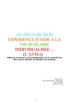 L'école, le handicap et l'AVS-i