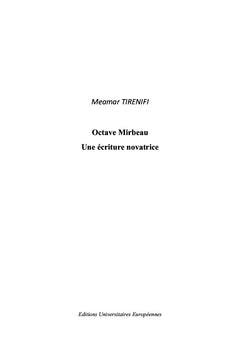 Octave Mirbeau: Une écriture novatrice