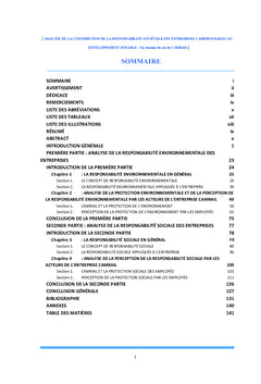 Evaluation de la RSe