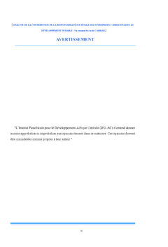 Evaluation de la RSe