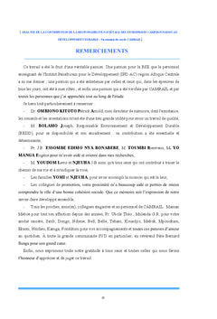 Evaluation de la RSe