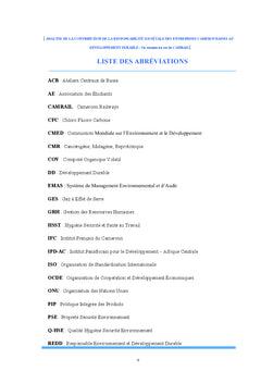 Evaluation de la RSe