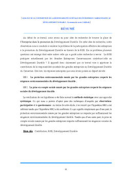 Evaluation de la RSe
