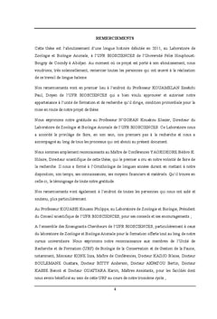 Les oiseaux des écosystèmes lacustres de la ville de Yamoussoukro