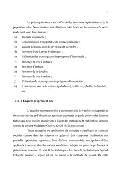 Esquisse d'évaluation du Programme Village assaini