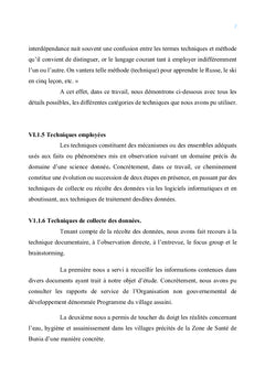 Esquisse d'évaluation du Programme Village assaini